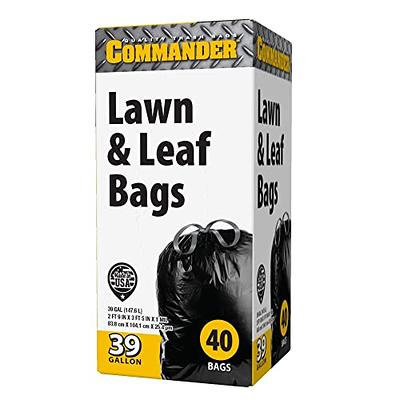 33 in. x 45 in. 42 Gal. Black Heavy-Duty Trash Bags (Pack of 20) 3 mil for  Home Kitchen Lawn and Contractor (Pack of 20)