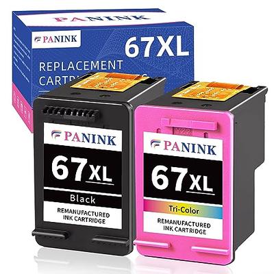 PANINK 67XL 67 XL 67 Ink Cartridges Black Color Combo Pack Compatible with  HP Printer Ink 67 HP 67 Ink HP67 for DeskJet 2700, 2755e, 4155e, 4100 Envy  6000, 6400, 6055e Printer(2 Pack) - Yahoo Shopping