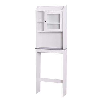 White Wood 2 -Tier Toilet Bathroom Spacesaver Storage Shelf