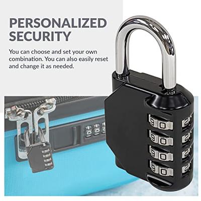 Puroma 1 Pack Combination Lock 4 Digit Locker Lock Outdoor Waterproof  Padlock for School Gym Locker, Sports Locker, Fence, Toolb