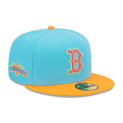 Men's New Era Tan Boston Red Sox 2004 World Series Sky Blue Undervisor 59FIFTY Fitted Hat