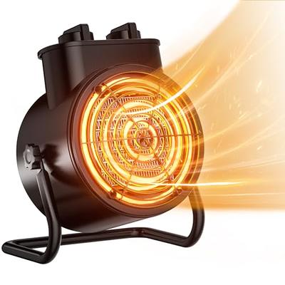 Costway 1500W Electric Space Heater PTC Fast Heating Ceramic Heater 3D  Realistic Flame Black 