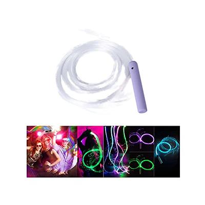 130 Pieces LED Fiber Optic Stick 7 Colors Light Up Fiber Optic Stick Glow  in The Dark Wands for Kid Adults Glow Birthday Entertainment Props Party