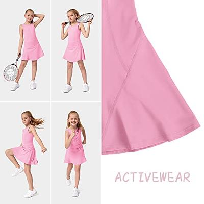 M MOTEEPI Girls Tennis Golf Dress Sleeveless Dress with Built-in Shorts  Inner Pockets Workout Sports Dress Summer, Light Purple, Small : :  Clothing, Shoes & Accessories