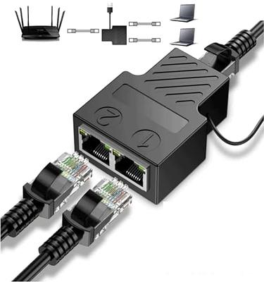 RJ45 5/6/7 Ethernet Y Splitter Adapter Cable 1 to 2 Port Switch Adapter for  CAT