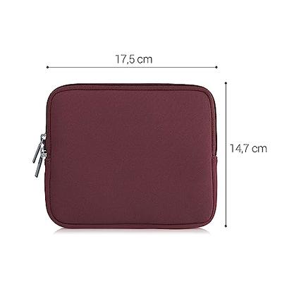 kwmobile Neoprene e-Reader Pouch Size - Zipper, Wrist Mulberry - eBook with Yahoo eReader Shopping Strap Universal Sleeve 6,8-7\