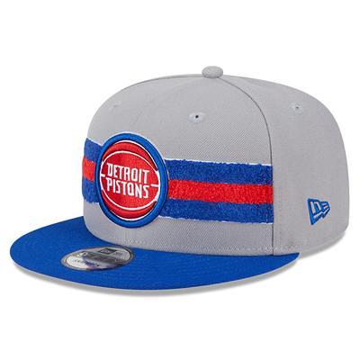 Men's New Era Cream/Blue Detroit Pistons Cork Two-Tone 59FIFTY Fitted Hat