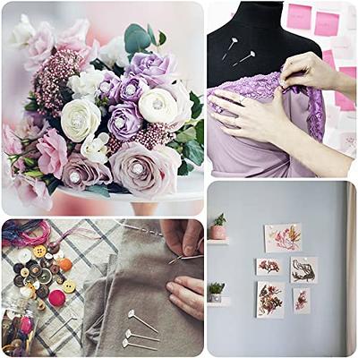  100 PCS Bouquet Pins Flower Pins, 1.5'' Straight Pins Clear  Sewing Pins Crystal Diamond Head Pins for Craft Wedding Jewelry Decoration