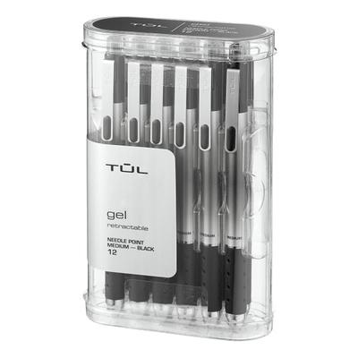 TUL GL Series Retractable Gel Pens Fine Point 0.5 mm Silver Barrel