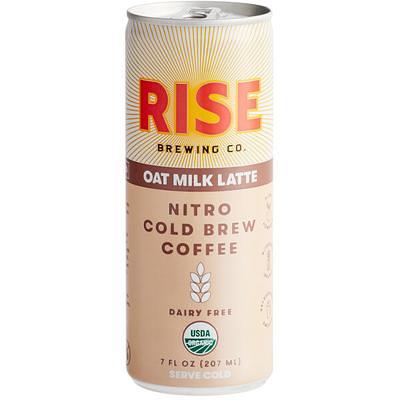 RISE Brewing Co. Original Black Nitro Cold Brew Coffee, Sugar, Vegan,  Organic & Non-GMO, Low Acidity, 7 Fl. oz. Cans (12 Pack)