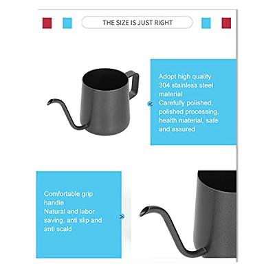 Stainless Steel Hand Brew Coffee Kettle, Coffee Pot Fine Mouth Pot