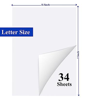 printer paper,Sticker Paper, 34 Sheets, Printable White Matte