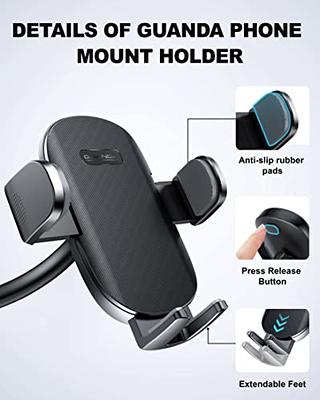 Car Phone Mount, Phone Holder for Car, Long Arm Suction Cup Phone