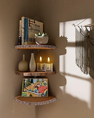 DOLLFIO Floating Shelves with Wall Décor Sign, Bathroom Shelves