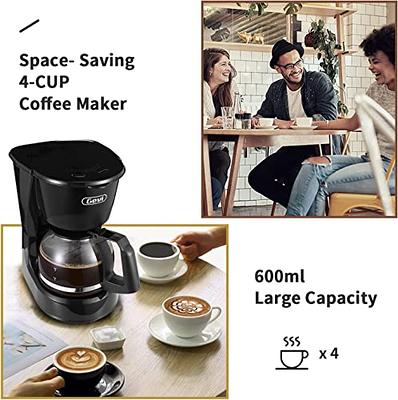 Gevi 4 Cups Small Coffee Maker, Compact Coffee Machine with Reusable Filter,  Warming Plate and Coffee Pot for Home and Office - Yahoo Shopping