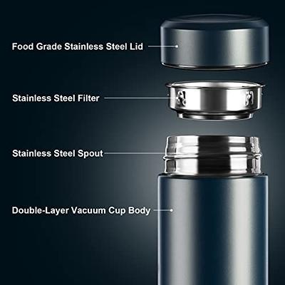  PARACITY Insulated Water Bottle, 17 oz Stainless Steel Water  Bottles, Double Wall Vacuum Hot Drinks Thermos, Metal Water Bottle Keeps Hot  for 12 Hrs, Cold for 24 Hrs, for Coffee, Tea