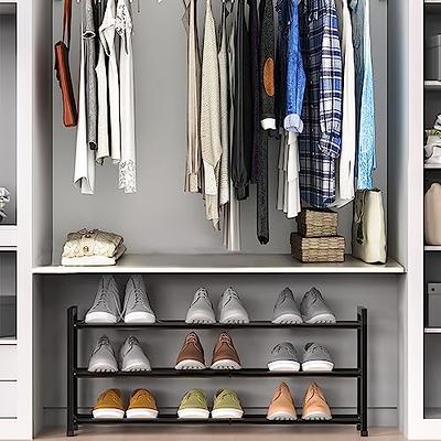 6 Tier Narrow Shoe Rack, Small Vertical Shoe Stand, Space Saving DIY Free  Standing Shoes Storage Organizer for Entryway, Closet, Hallway, Easy