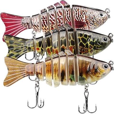 TRUSCEND Fishing Lures for Bass Trout Multi Jointed Swimbait Plugs