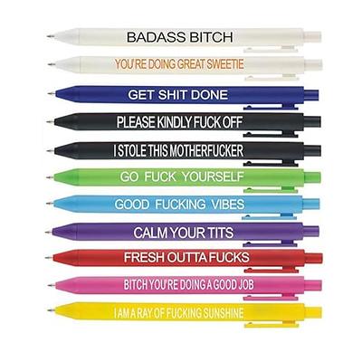 7pcs Funny Pens-Swear Word Daily Pen Set Irty Cuss Word Pens for Each TOP