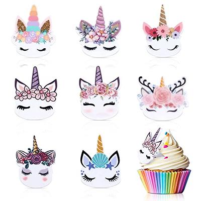 6 unicorn cupcake wrappers