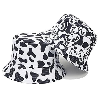 Bucket Hats Double-Side-Wear Reversible Fashion Sun Cap 80s 90s