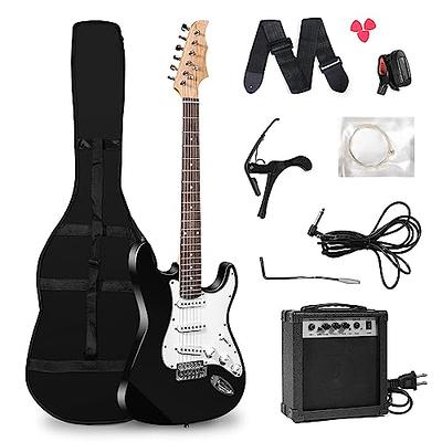 39 Inch Full Size Electric Guitar Kit with 15W Amp, 6 String