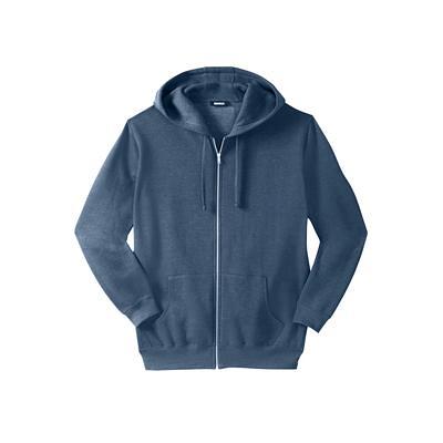 Men s Big Tall Fleece Zip Front Hoodie by KingSize in Heather