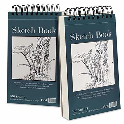 Cabreche Cute Sketchbook Top Spiral Bound Sketch Pad, 9 x 12 inch