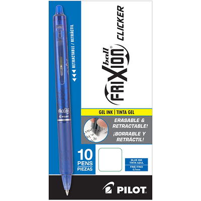  PILOT FriXion Clicker Erasable, Refillable & Retractable Gel  Ink Pens, Fine Point, Black Ink, 3-Pack