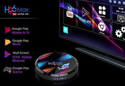 Android 9.0 H96 Max Smart TV Box 64 Bit Quad Core 4K Ultra HD WiFi Media  Player