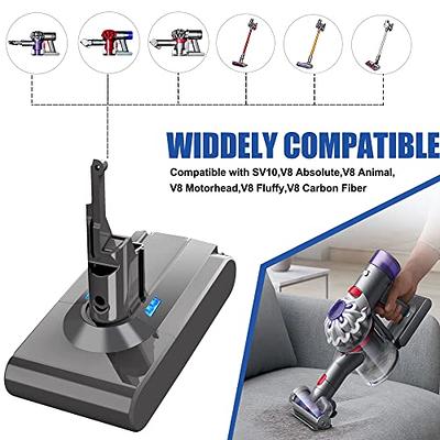 6.0Ah for Dyson V8 Battery SV10 Animal Absolute Motorhead Fluffy Cordless  Vacuum