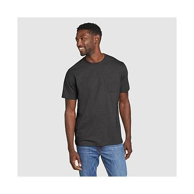 Eddie Bauer Men's Classic Wash 100% Cotton Short-Sleeve Pocket T-Shirt -  Dark Charcoal - Size XL - Yahoo Shopping