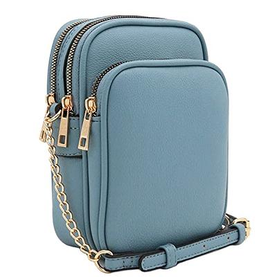 FashionPuzzle Saffiano Small Dome Crossbody bag with Chain Strap