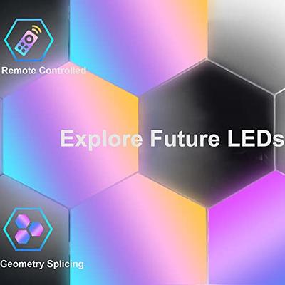 Hexagon LED Lights, Smart Hexagon Wall Lights App & Remote Control, LED  Light Panels Gaming Lights for Wall Music Sync, DIY Geometry RGB Room  Lights