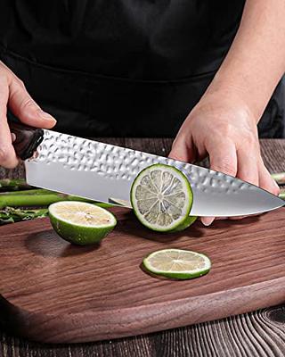  syvio Chef Knife Set, Kitchen Knives with High Carbon Stainless  Steel & Wooden Handle, Kitchen Knife Set 3 PCS-8 Chef's Knife &7 Santoku  Knife&5 Paring Knife with Gift Box: Home 