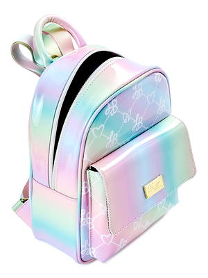 Betsey Johnson Rainbow Glitter Mini Backpack, mutli