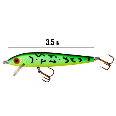 Rebel Fire Tiger Minnow Fishing Lure 3.5'' - Great For Walleye/Pike/Striped  Bass