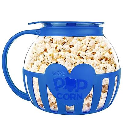 Microwave Popcorn Popper Glass and Blue Silicone by Ecolution 