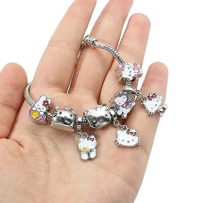 Pink Kitty Cat Fairy Princess European Charm Bracelet - Small Girl