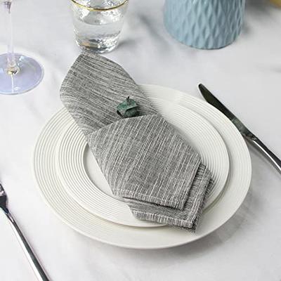 All Cotton and Linen Cloth Napkins, Dinner Napkins, White Napkins