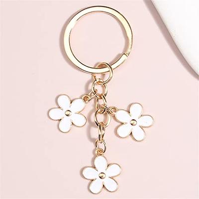 Hosby 2 Pcs Bag Charms for Handbags, Women's Flower Bag Chains Pendant Accessories for Wallet Purse Shoulder Bag Decorations