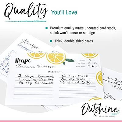 Outshine Co Outshine Premium Recipe Cards 4X6 Inches, Fruit Design