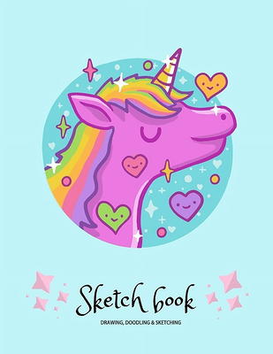 Tatum: A Cute Unicorn Sketchbook (8.5 x 11) inches 110 pages With