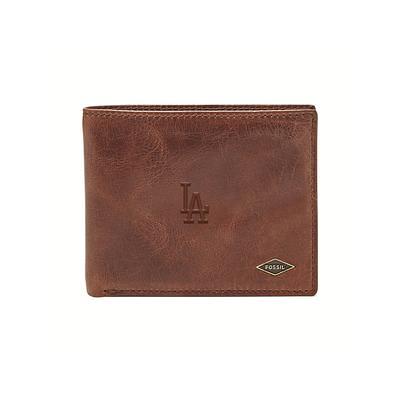 Men's Fossil Brown Miami University RedHawks Leather Ryan RFID Flip ID Bifold Wallet