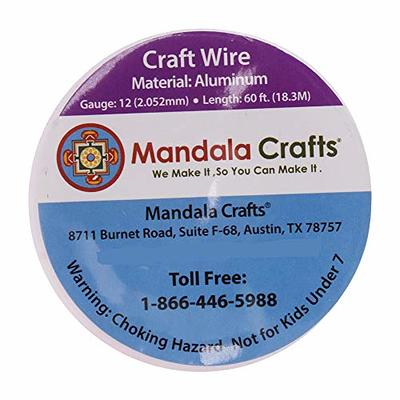 Mandala Crafts Anodized Aluminum Wire for Sculpting, Armature, Jewelry  Making, Gem Metal Wrap, Garden, Colored and Soft, Assorted 6 Rolls (12  Gauge