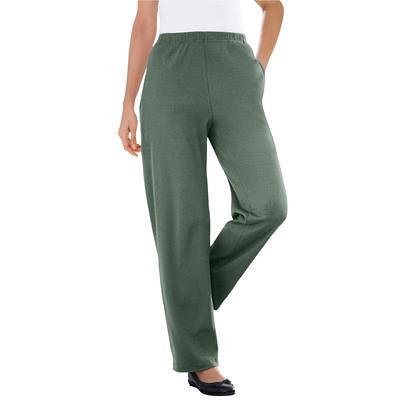 Plus Size Women's 7-Day Knit Ribbed Straight Leg Pant by Woman