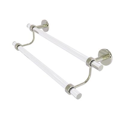 Allied Brass Clearview 24 in. Double Towel Bar in Satin Brass