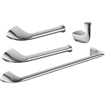 Modern Overhang Bath Hardware - Chrome, Bathroom Hardware