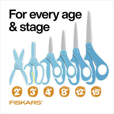 Fiskars Big Kids Scissors, 6, Pointed, School Supplies for Kids 8+,  Red/Black Ombre - Yahoo Shopping