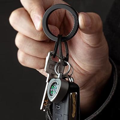 TISUR Titanium Key Rings for Keychain, Side-Pushing key chain